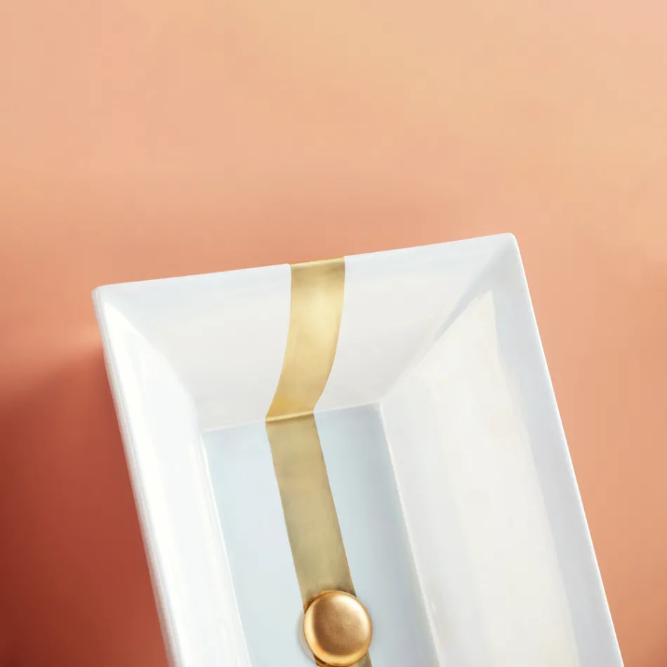 Halv-forsænket håndvask i Fire Clay af forskellige finish lavet i Italien - Ultima Viadurini