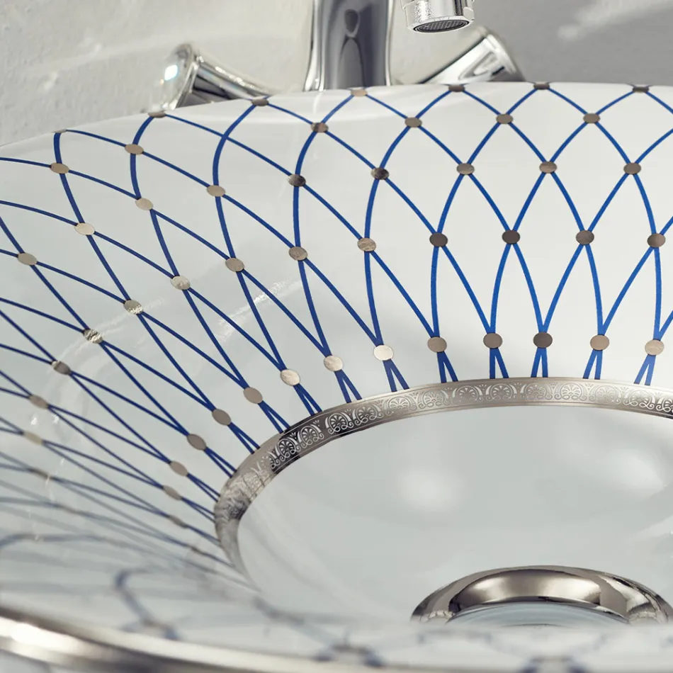 Halv forsænket håndvask i Fire Clay i forskellige finish Made in Italy - Capatosta Viadurini