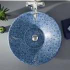 Halv forsænket håndvask i Fire Clay i forskellige finish Made in Italy - Capatosta Viadurini