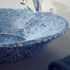 Halv forsænket håndvask i Fire Clay i forskellige finish Made in Italy - Capatosta Viadurini