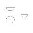 Halv forsænket håndvask i Araldica Brown Fire Clay Made in Italy - Botticino Viadurini