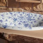 Halvforsænket håndvask i håndmalet brandler Fremstillet i Italien - Principe Viadurini