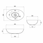 Sfærisk keramisk bordplade Ø60cm Fremstillet i Italien Leivi Viadurini