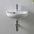 Klassisk design hvid keramisk væghængt vask med et hul - Silica