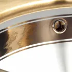 Barok undermonteret vask i ild ler og guld lavet i Italien, Egeerhavet Viadurini