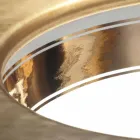 Barok undermonteret vask i ild ler og guld lavet i Italien, Egeerhavet Viadurini