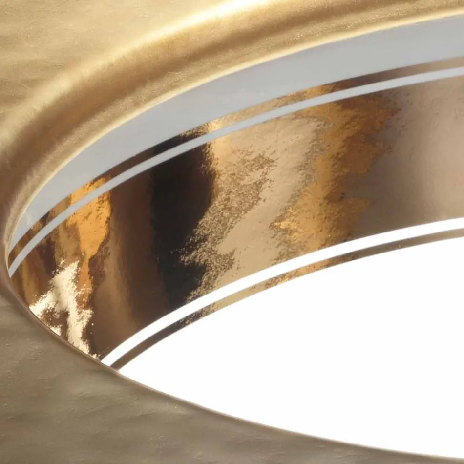 Barok undermonteret vask i ild ler og guld lavet i Italien, Egeerhavet Viadurini