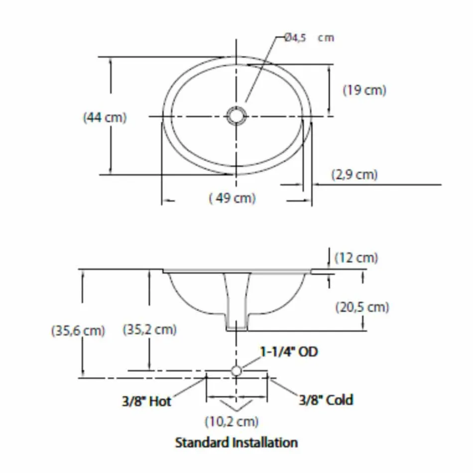Undermount vask i ild ler og guld håndlavet i Italien, Egeerhavet Viadurini