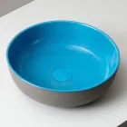 Bordvask i mørk Raku fremstillet i Italien - Drip Viadurini