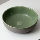 Bordvask i mørk Raku fremstillet i Italien - Drip Viadurini