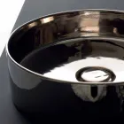 Rund håndvask farvede keramiske lejer Icon Alice Keramik Viadurini