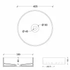 rund håndvask i moderne keramik Sun Circle diameter 40 cm Viadurini