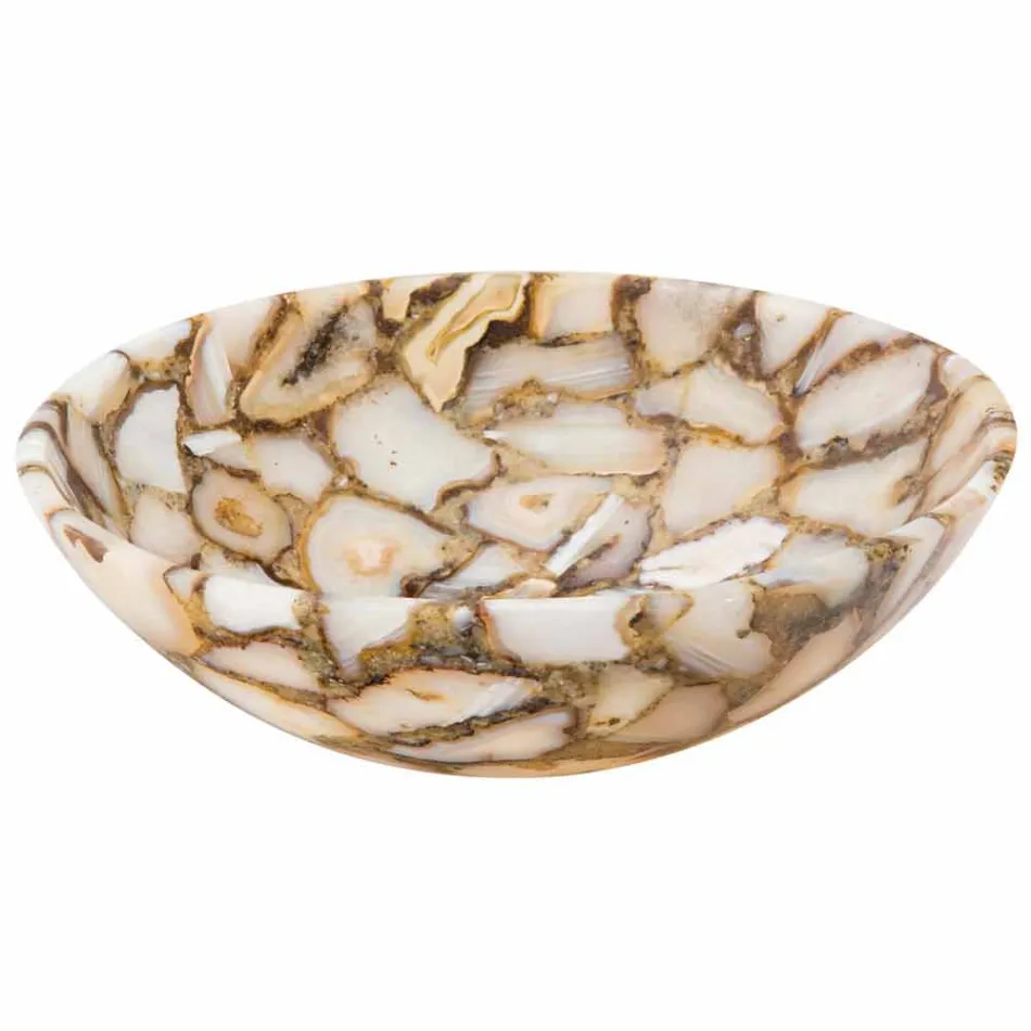 Countertop runde sten support agat Mila, enkelt stykke Viadurini