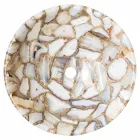 Countertop runde sten support agat Mila, enkelt stykke Viadurini