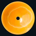 Rund håndvask i orange onyx Aris Viadurini
