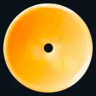Rund håndvask i orange onyx Aris Viadurini