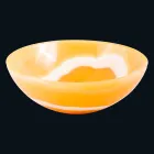 Rund håndvask i orange onyx Aris Viadurini