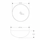 Moderne bordtæppe rund håndvask i nikel Loano metal Viadurini