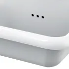 Vintage vægmonteret dobbelt håndvask i grå keramik - jack Viadurini