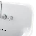 Vintage vægmonteret dobbelt håndvask i grå keramik - jack Viadurini