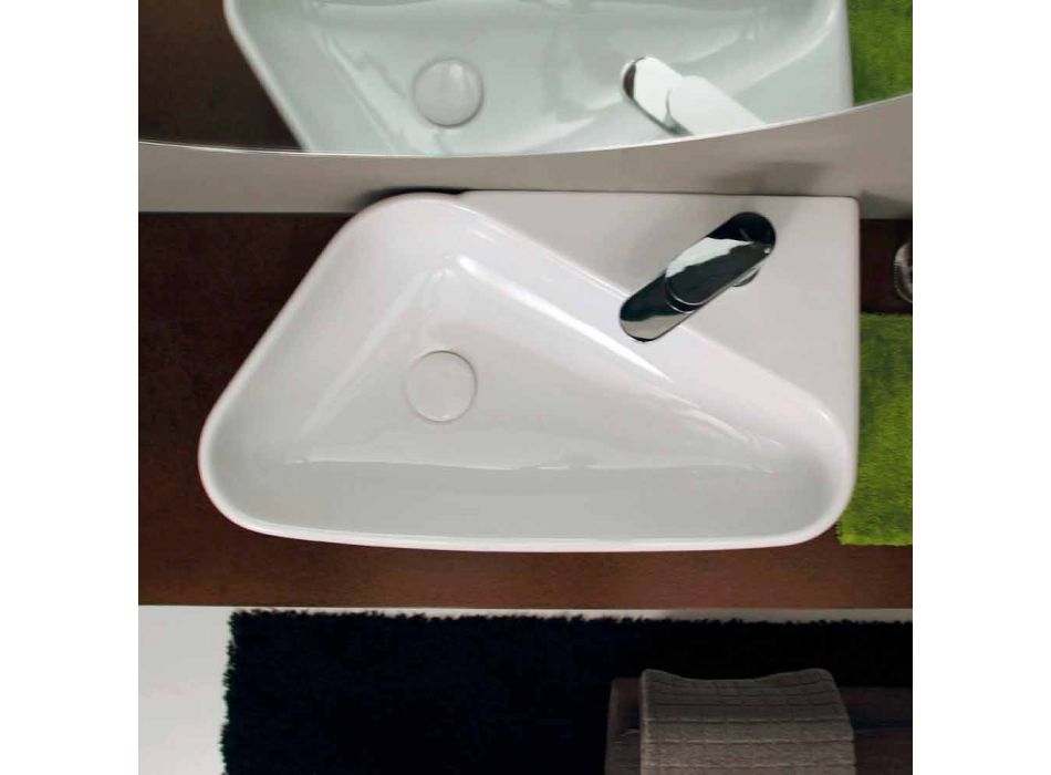 Countertop håndvask / design keramik lavet i Italien Sheyla Viadurini