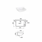 Hængende håndvask i klassisk designkeramik, fremstillet i Italien - Nausica Viadurini