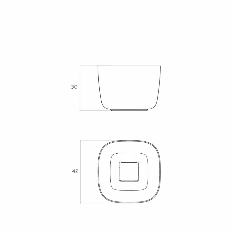 Fritstående fritstående skålvask lavet i Italien, Lallio Viadurini