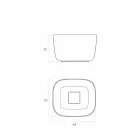 Fritstående fritstående skålvask lavet i Italien, Lallio Viadurini