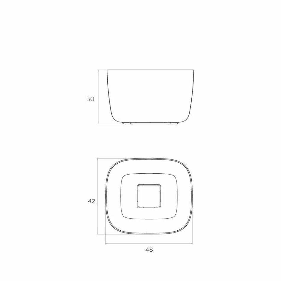 Fritstående fritstående skålvask lavet i Italien, Lallio Viadurini