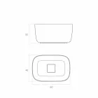 Fritstående fritstående skålvask lavet i Italien, Lallio Viadurini