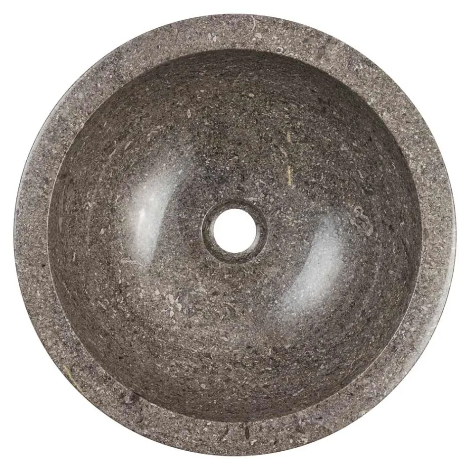 Cirkulær bordvask i håndlavet marmor, Bucine Viadurini