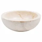 Bordtæppe design håndvask i hvid marmor, Budoni Viadurini