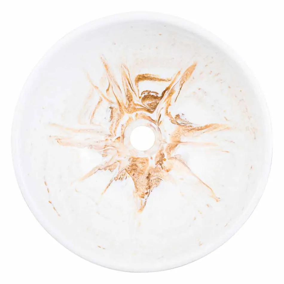 Designstøtteservant i gyldent harpiks - Dogliola Viadurini