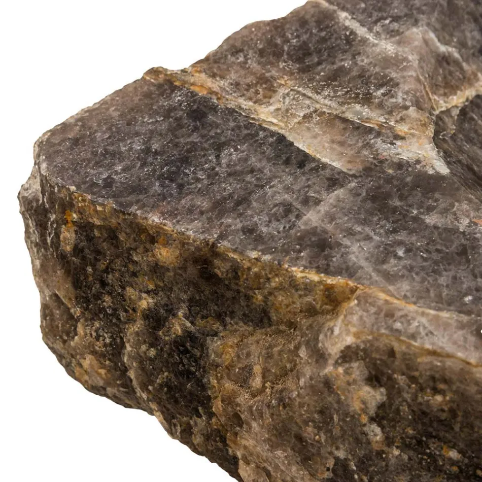 Håndlavet bordvask i røgkvartssten, Vigasio Viadurini