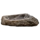 Håndlavet bordvask i røgkvartssten, Vigasio Viadurini