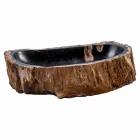 Moderne håndlavet bordplade lavet af fossilt træ, Negrar Viadurini