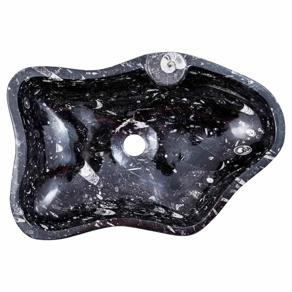 Moderne marmor bordplade med fossiler - Burgeo Viadurini