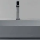 Fritstående eller suspenderet keramisk vask L 90cm lavet i Italien, Gais Viadurini