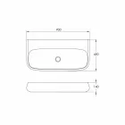 Fritstående eller suspenderet keramisk vask L 90cm lavet i Italien, Gais Viadurini