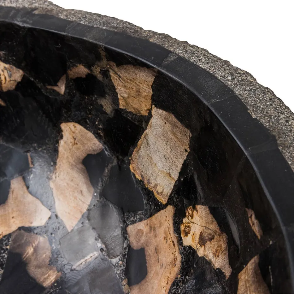 Bordvask håndlavet i flodsten, Palizzi Viadurini