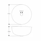 Rund køkkenvask i hvid og himmelblå emaljeret metal - himmel Viadurini