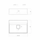 Moderne design bordplade lavet i Italien, Lavis Viadurini