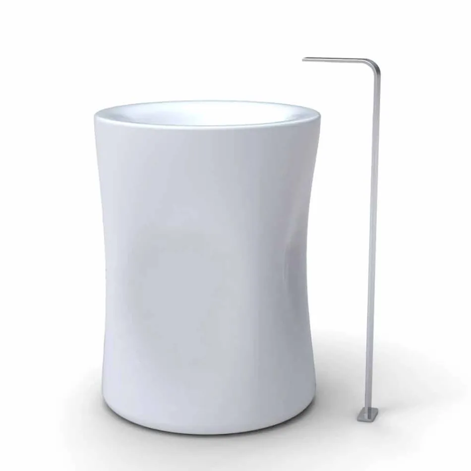 Moderne kolonne fritstående sink produceret i Italien, Syracuse Viadurini