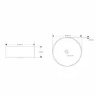 Design bordplade hvid harpiksvask med central afløb - Moris Viadurini