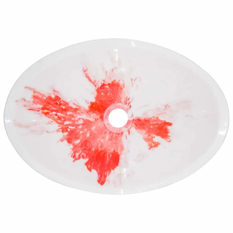 Moderne hvid harpiksvask - Marcedusa Viadurini