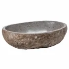 Moderne bordplade lavet af håndlavet flodsten, Buriasco Viadurini