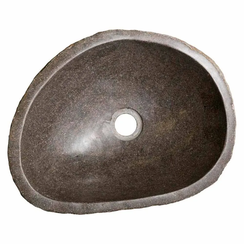 Moderne bordplade lavet af håndlavet flodsten, Buriasco Viadurini