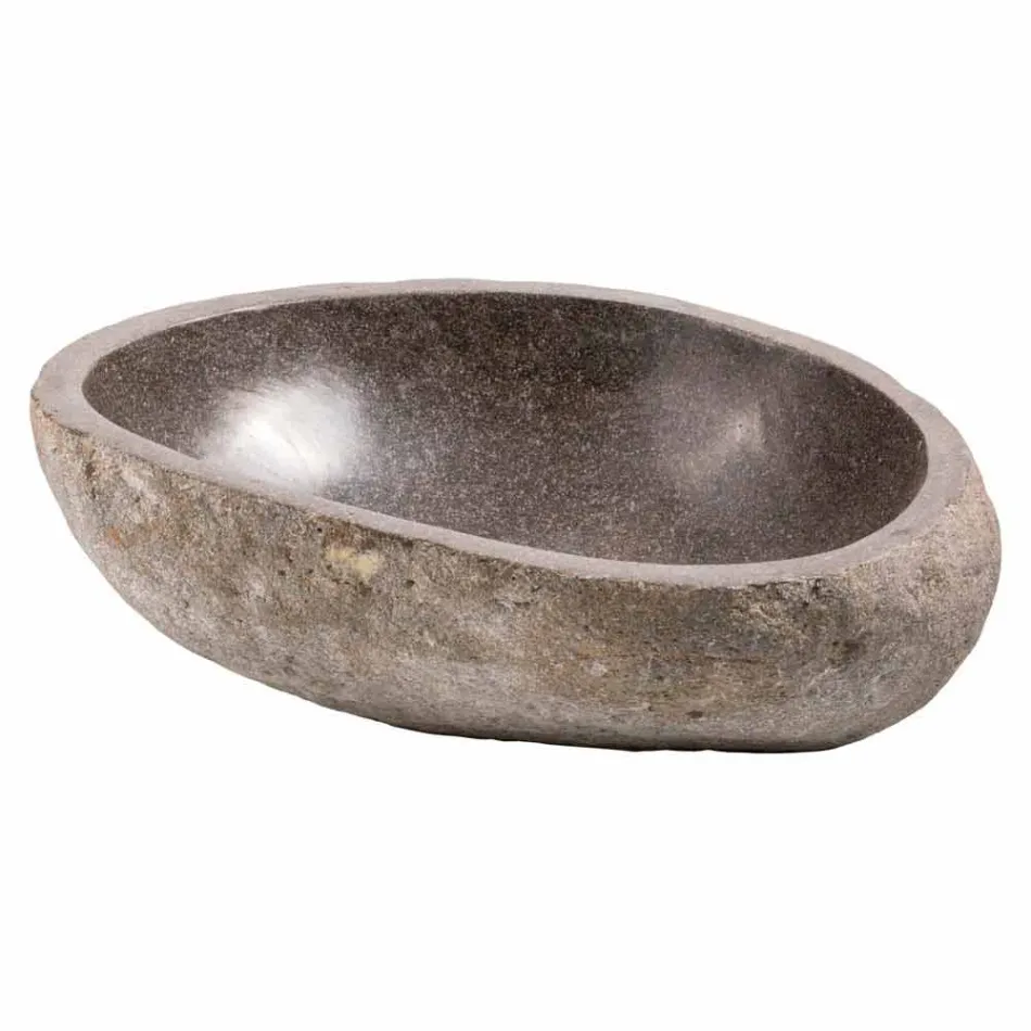 Moderne bordplade lavet af håndlavet flodsten, Buriasco Viadurini