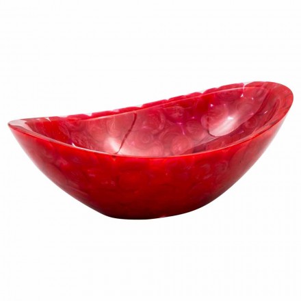 Moderne håndlavet bordplade i rød harpiks, Buscate Viadurini