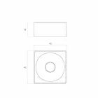 Firkantet moderne bordtaske lavet i Italien, Forino Viadurini